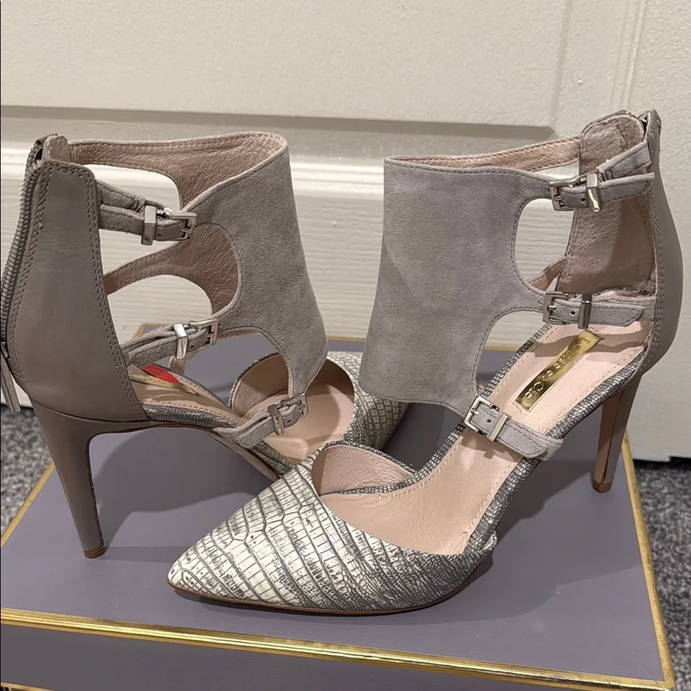 Louise et Cie Gray Heels with Ankle Strap - Picture 7 of 9
